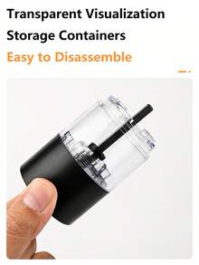 1 buah Set Penggiling Garam dan Merica Elektrik Isi Ulang, Penggiling Merica Otomatis Stainless Steel dengan Alas Penyimpanan Hitam, Lampu LED, Dapat Diisi Ulang Tipe-C, Tingkat Kekasaran yang Dapat Diatur, Peralatan Dapur, Hadiah Dapur - Perak - View 5