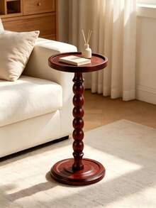 1pc Round Side Table, Small Side Table, Small Table Storage Rack Corner Table, Small Space Beverage Table, Home Decor Shelf, Suitable For Living Room, Bedroom, Corners, And Office. - Multicolor - View 5
