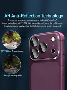 4pcs Full Coverage Camera Lens Protector Film, Suitable For 18 PRO MAX/18PRO/17 PRO MAX/17PRO/17/16 Pro Max/17 Air/15/14/13/12/11, Accessory Rear Lens Glass, Shockproof - Clear - View 5