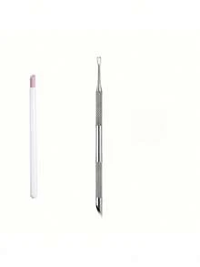 Nail Pusher Slanted Shovel Style Cuticle Remover & Manicure Prep Tool, With Nail File, Essential For Dead Skin Removal & Pre-Polishing, Manicure & Pedicure Salon Must-Have, Fragrance-Free Tool Accessory - Multicolor - View 6