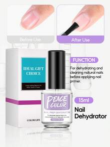 PEACECOLOR 15ML Nail Dehydrator And Primer Set  Acid-Free Natural Nail Dehydrator And Nail Primer Nail Supplies Set Manicure Kit Gift For Women - Nail Dehydrator and Primer - View 9