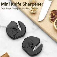 1/2pcs Mini Portable Knife Sharpener, Handheld Pocket-Sized Kitchen Knife And Scissors Sharpening Tool - Multicolor - View 5