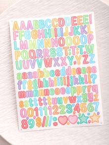 5/10 Sheets (1500Pcs) Waterproof English Letter Stickers, Decorative Number & Letter Stickers For Planner, Scrapbook, Card, Postcard, Laptop, Skateboard, Helmet, Party And Holiday Decoration - Multi-color Letters - View 11