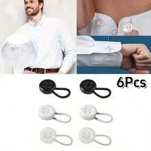 6/8/12/16Pcs Expandable Waist Buttons, No-Nail Seamless Detachable Cuff & Collar Shirt Extender Buttons, Elastic Adjustable Stretch Buttons, Unisex - Multicolor - View 23