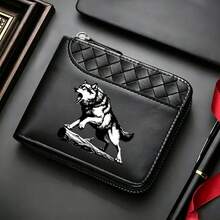 1pc Men's Luxury PU Wallet | Black, Zipper Closure, Multiple Card Slots, Large Capacity, Stitched Design - Perfect Gift For Father, Husband, Brother - Multicolor - View 36