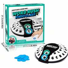 Word Rush Letter Spelling Board Game, Interactive Group Word Building Game, Quick‑Thinking Vocabulary Training Desktop Toy, Funny Family Party Game, Holiday Festival Gift - Multicolor - View 9