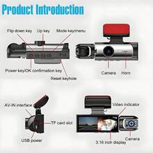 1080P Dual Camera Dash Cam, Front And Rear Dual Recording, With Infrared Night Vision, Loop Recording, Wide-Angle Lens, Equipped With 3.16-Inch IPS Screen, Dual Lens Car Dash Cam, Free 32GB Storage CardGB - Dash Cam - View 8