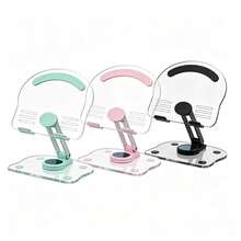 Tablet Stand With Aluminum Alloy Support Rod With 360 Rotating Base, Foldable Adjustable Transparent Tablet Holder For Desk Home Office, Compatible With IPad Pro Air Mini And More - View 10