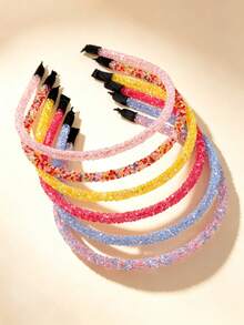 6pcs Colorful Crystal Sequin Headband - Multicolor - View 4