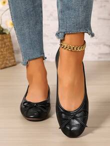 Women's Heart Sequin Mesh Pointed Toe Flat Mule Shoes, Elegant Slip-On Open Back Flat Sandals, Black Mule Shoes For Party And Daily Wear - Black - View 4