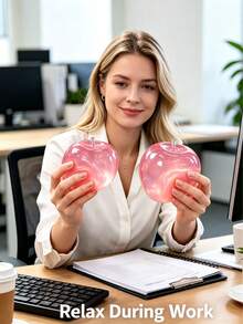 1pc Apple Decoration, Office Decor, Adult Desk Ornament, Suitable For Adult Party, Soft And Fluffy, Birthday Gift, Gift Bag Small Gift, Soft And Fluffy, - Multiple Styles - View 2
