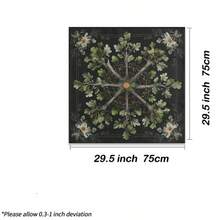 1pc Tarot Cloth Vintage Floral Oak Altar Cloth, Soft Square Divination Tablecloth For Tarot Card Reading, Witchcraft Home Decor Tapestry Tarot Cloth, Divination Oracle Card Reading Mat, Spiritual Witchcraft Home Decor - Multicolor - View 10