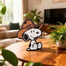 1 قطعة دبوس كرتوني إبداعي سعيد Snoopy بشكل كاوبوي لطيف من سبيكة معدنية، إكسسوار مثبت أعلى الحقيبة، هدية صغيرة للأجواء، هدية لزميل الدراسة - متعدد الألوان - مشاهدة 1