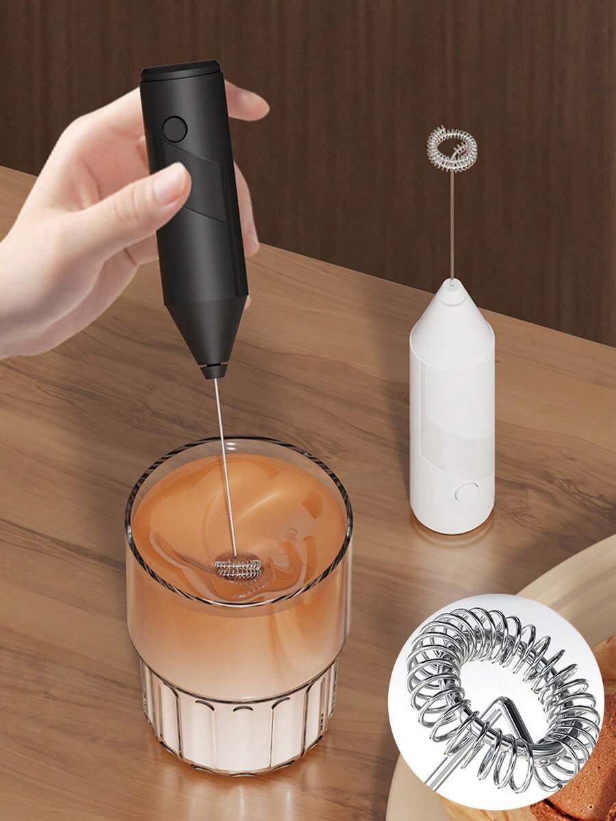 Powerful Electric Milk Frother, Mini Milk Foamer, Battery Operated (Batteries Not Included), Beverage Mixer For Latte, Cappuccino, Chocolate, Portable Foam Machine, Electric Wireless Stirrer Mini Coffee Machine, Manual Whisk Christmas Gift - Multicolor - View 1