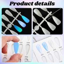 Premium Luxury Marble Texture Embedded Nail Color Book 160 Colors/216 Colors Set With 840pcs Practice Nail Tips, Gel Polish Sample Display Storage Tool, Commercial Nail Salon Display Storage Supplies, Home DIY Nail Display Accessories - Multicolor - View 10