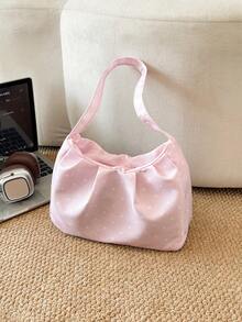 Y2K Style Sweet Polka Dot Mini Bucket Bag, Sweet Mini Bucket Bag, Casual Minimalist Small Tote Bag, Daily Shopping Shoulder Bag - Multicolor - View 2