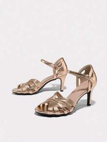 Women Heeled Sandals - Champagne - View 5