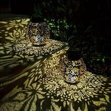 Iron Peony Solar Hanging Lantern,Compact Exquisite Patterned Solar Handheld Lamp,Cozy Glow Forgarden Patio Balcony Camping Lawn Decor,Great Forchristmas, Halloween Ghost Party,Thoughtful Decorative Light Gift For Birthday And Holiday Occasions - Solar Powered Iron Peony Lantern - View 10