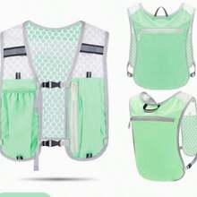 1 pc Tas Ransel Hidrasi Ringan Reflektif untuk Bersepeda dan Lari, Rompi Tas Olahraga Bernapas dengan Kantong Botol Air dan Saku Ponsel, Cocok untuk Bersepeda, Lari, Mendaki dan Aktivitas Luar Ruangan - MultiWarna - View 4
