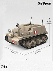 مجموعة بناء مكعبات 1 قطعة حامل بندقية برين البريطانية/مدفع QF 2-Pounder، تصميم دقيق بمقياس 1:35، يمكن تجميعه، يمكن تحريكه للأمام والخلف، نموذج عسكري قابل للجمع، مجموعة بناء مكعبات دبابة عسكرية، ديكور المنزل والمكتب، جمالية عسكرية قوية ومتعة بناء مكعبات مجتمعة، نموذج مجموعة تاريخ عسكري، مجموعة تجميع دبابة عسكرية من الحرب العالمية الثانية للبالغين - متعدد الألوان - مشاهدة 2