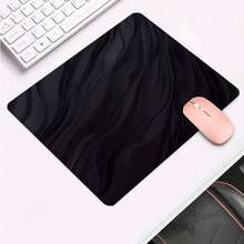 1pc Black Wave Pattern Extended Mouse Pad, Premium Texture Large Computer Desk Mat, Non-Slip Keyboard Mouse Pad, Multiple Sizes Available, Desktop Computer Accessory For Home Office, Study, Gaming And Daily Desk Use - View 6