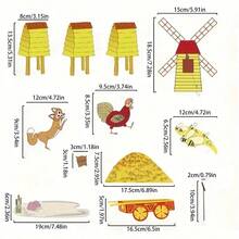 Quixorblex 12Pcs/Set Felt Storytelling Props – "Mother Hen Rose Takes A Walk" , Family Interaction & Reward Props, Lottery Activity Prizes, Creative Classroom & Youth Enlightenment Teaching Tools, Suitable For Families, Schools & Early Education Activities - Multicolor - View 4