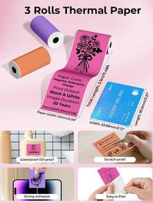 Easy-Peel Backing & Strong Adhesive - Peel Off The Backing In Seconds; Sticks Firmly To Jars, Boxes, Planners, Envelopes And Most Smooth Surfaces, Leaves No Residue When Removed. - Multicolor - View 1