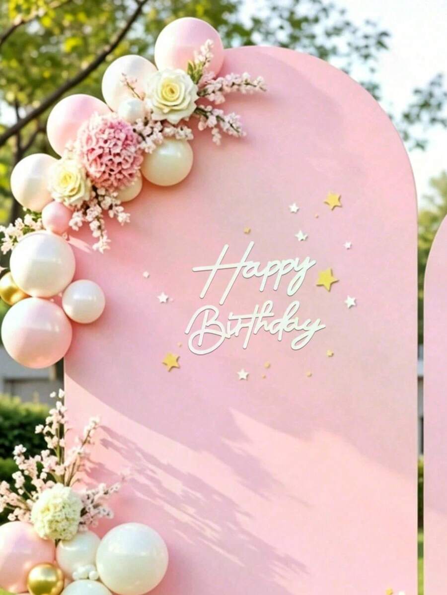 生日裝飾,毛氈生日快樂字母標誌附背膠,適用於氣球拱門、生日背景牆橫幅、生日派對裝飾、氣球拱門背景裝飾、嬰兒洗禮和生日派對拍照亭背景、拱門背景布、生日橫幅、生日快樂標誌 - 多款式 - 查看 1