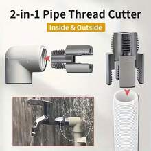 [Pipe Thread Cutting Tools] 3pcs Set Of Pipe Thread Cutting Tools, Suitable For 1/ 2inch PPR Internal And External Thread Processing With Taps And Cutters With Taped - Multi-color - View 5