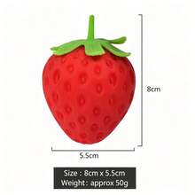 Strawberry Shaped Stress Relief Toy, Office Desk Gadget, Squeeze Toy - Multicolor - View 11