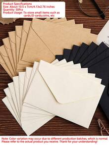 50pcs Random Color Envelope Back To School - Multicolor - View 8