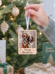 Custom Photo Frame Hanging Ornament, Personalized Photo Christmas Decoration, 2026 Wedding Anniversary Decor, Family Photo Frame Ornament, Christmas Tree Decoration, Christmas Gift - Multicolor - View 2