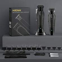 Kemei Professional Hair Clipper Set, Wireless Hair Cutting Tool Kit, Zero Gap T-Blade Trimmer, 11 Limit Combs, USB-C Rechargeable Men's Hair And Beard Trimmer, Home Salon Grooming Gift - Multicolor - View 9