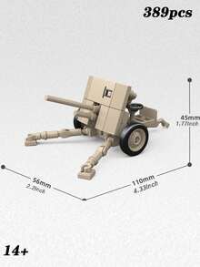 مجموعة بناء مكعبات 1 قطعة حامل بندقية برين البريطانية/مدفع QF 2-Pounder، تصميم دقيق بمقياس 1:35، يمكن تجميعه، يمكن تحريكه للأمام والخلف، نموذج عسكري قابل للجمع، مجموعة بناء مكعبات دبابة عسكرية، ديكور المنزل والمكتب، جمالية عسكرية قوية ومتعة بناء مكعبات مجتمعة، نموذج مجموعة تاريخ عسكري، مجموعة تجميع دبابة عسكرية من الحرب العالمية الثانية للبالغين - متعدد الألوان - مشاهدة 3
