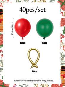 Set Kotak Hadiah Balon Natal 40/55pcs, Termasuk Balon Lateks Aneka Warna dan Balon Ajaib, Dekorasi DIY, Pajangan Pohon Natal, Pesta Liburan, Malam Tahun Baru, Pesta Natal di Rumah - Beraneka warna - View 12