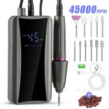 DianaBeauty 45000RPM Electric Nail Drill Machine, Rechargeable Nail File With LCD Display, Forward Reverse, Pause For Manicure Pedicure - Multicolor - View 12