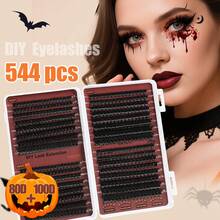 Recommended Platform Bestseller: This Large-Capacity Eyelash Extension Set Contains 544 Clusters, Coming As A Full DIY Eyelash Grafting Tool Kit For Home Use. - Black - View 9