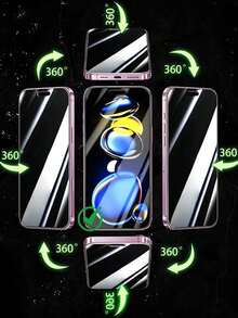 Mr. War Gorilla 2pcs-360° Full Privacy Protection Tempered Glass Screen Protector, Exquisite Craftsmanship, Protects Personal Privacy From Leaking, Uses Fan-Blade Technology For Anti-Peeping, Made Of Advanced 10D High-Hardness Material, Say Goodbye To Frequent Screen Protector Replacement, Resistant To Cracking, Coated Surface Design, Waterproof And Oil-Resistant, Anti-Fingerprint Residue. Compatible With IPhone Duo/18promax/18pro/18/17e/17 Pro Max/17 Pro/17Air/17/16 Pro Max/16 Pro/16 Plus/16/15 Pro Max/15/14/13/12 And Other Models. - Black - View 5