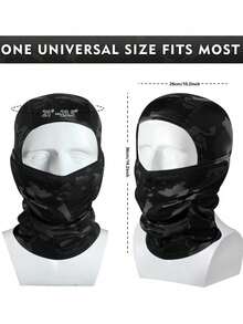 1pc Or 2pcs Or 3pcs Universal Ski Balaclava Face Mask, Windproof Full Face Head Cover, UV Protection Ski Headscarf, Suitable For Outdoor Combat Military Tactical Hiking And Wilderness Exploration - Multicolor - View 5