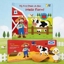 beartale Farm Animals Hide And Seek Felt Flap Book, Interactive Sensory Flap Toy With Mirror, Early Education Cognitive Reading Gift For Toddlers - Multicolor - View 3