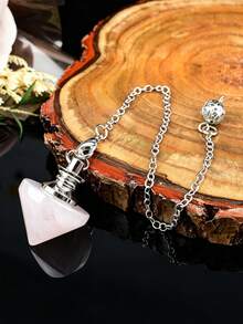 1pc Conical Pyramid Crystal , Multi-Color Crystal Divination Accessory Pendant - Conical - View 9