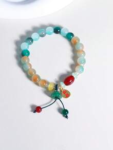 1pc Crystal Beaded Bracelet, Simple And Unique Design, Sweet Girl Style, Matching Bestie - Multicolor - View 6