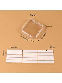 3/2/1pc Wearable Nail Storage Box, Includes 10pcs Double-Sided Adhesive, Artificial Nail Display Storage Box, Nail Organizer Box, Transparent Nail Packaging Box, Suitable For Nails, Adhesive Stickers Can Be Purchased Separately - Clear - View 2