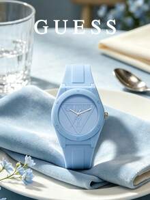 GUESS U0979L5 Women's Pastel Sport Watch, All-Pink Monochromatic Design, Embossed Logo Dial, Soft Silicone Strap, Casual Everyday Women's Watch - Pink - View 12