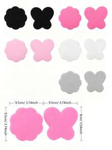 ART LALIC 2Pcs Butterfly Flower Shaped Silicone Nail Art Mixing Palette, Easy Clean Makeup Pigment Gel Polish Foundation Color Mixing Pad - Multicolor - View 5