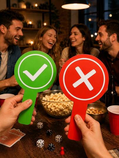 30pcs Double-Sided Answer Cards - Printed With "Correct" And "Wrong" Signs, Handheld Voting Boards, Answer Boards, Suitable For Classroom Interactive Teaching Accessories, Family Gathering Games, Interactive Learning Activities, Travel Food Photography Props, Team Building Voting And Back To School Gifts, Travel Essentials, Bathroom Accessories, Kitchen Supplies, Home Decor Items, Daily Household Necessities, Outdoor Yard Decoration, Room Decoration, Autumn Home Decor, Christmas Home Decor, Home Decor & Accessories, Bedroom Wall Decor, Home