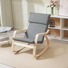 Comfortable Relax Rocking Chair, Upholstered Lounge Chair Recliner With High Back And Headrest Living Room, Bedroom, On-Site - 1 - View 7