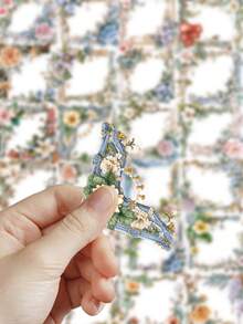 50pcs Flower Picture Frame Stickers For Adults Teens Sticker Enthusiasts Scrapbooking Journaling Laptops Skateboards Water Cups & More, Add A Fun Touch To Your Devices! - Flower Picture Frame - View 8