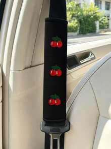 2PCS Cherry Shoulder Pads Cute Cherry Embroidery Decor Shoulder Cover Car Seat Belt Shoulder Pads Anti-Chafing Anti-Slip Shoulder Protection Covers - Shoulder Pads - View 10