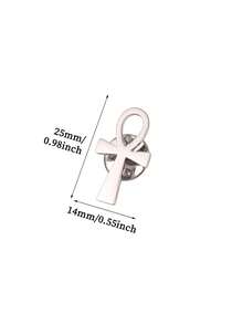 Stainless Steel Ankh Cross Brooch For Women 18k Gold Plated Egypt Cross Brooch Lapel Pin Vintage Jewelry Accessories - 1 - View 11